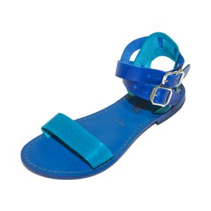 sandali donna gladiatore blu