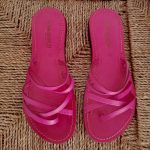 Sandali Donna Lecce Bassi Fucsia Cuoio