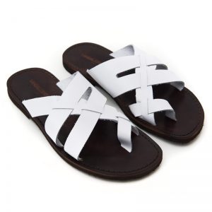 Men's Alimini Thong sandals in White